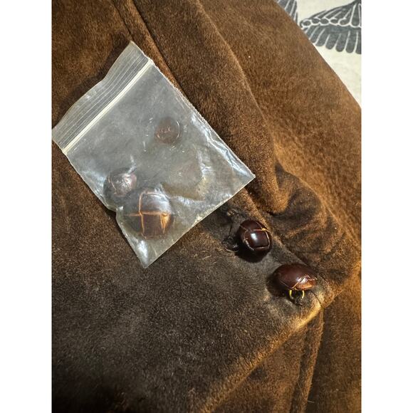 Vintage Wilsons Leather Suede Car Coat Field Jacket in Brown XXL - Picture 7 of 7